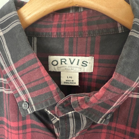 Orvis Mens Plaid Button Down Long Sleeve‎ Classic Collection Shirt - Picture 2 of 5
